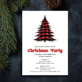 Invitación Classic Buffalo Christmas Tree Party Invitation