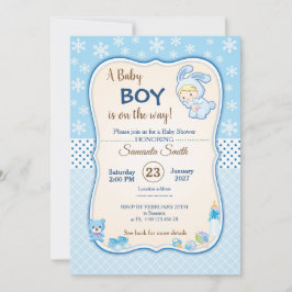 Invitación Classic bunny Baby Shower Invitation