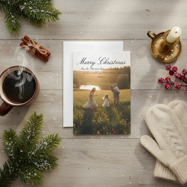 Invitación Classic Christmas Card – Joyful Holiday Wishes (Subido por el creador)