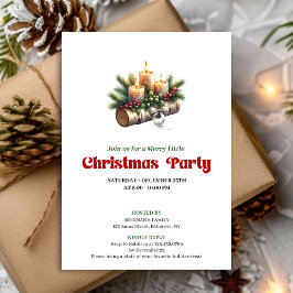 Invitación Classic Christmas Decoration Holly Berries Invite