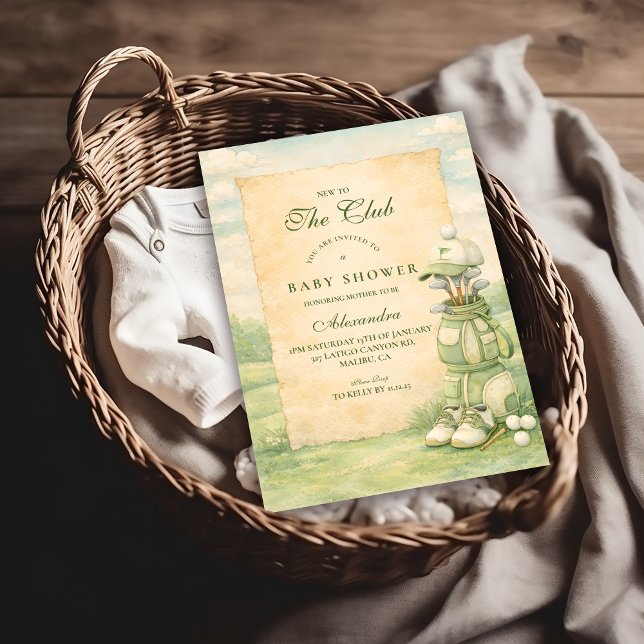 Invitación Classic Country Club Baby Shower (Subido por el creador)