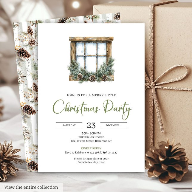 Invitación Classic Cozy Boho Neutral Colors Christmas Invite (Classic Boho Neutral Colors Christmas Invite Design

)