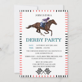 Invitación Classic Derby Party Horse Racing Invitation