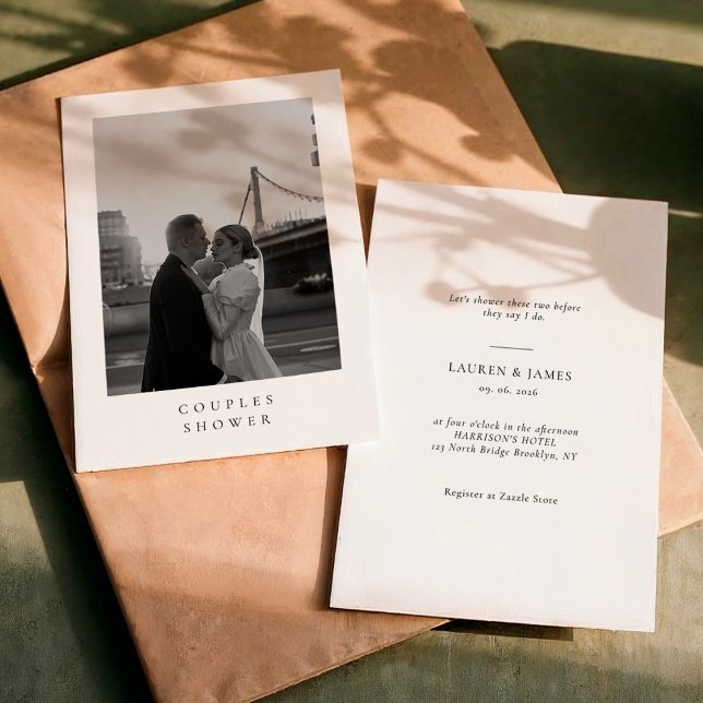 Invitación Classic Formal Couples Wedding Shower Invitation (Subido por el creador)