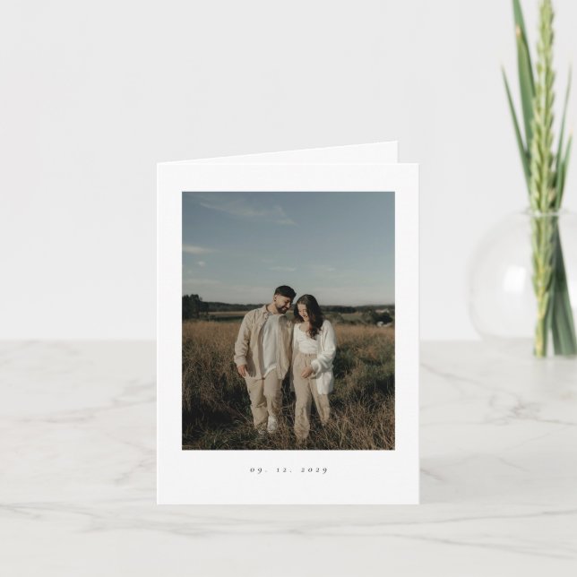 Invitación Classic Formal Wedding Photo Folded Invitation (Anverso)