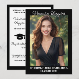 Invitación Classic Graduation Announcement Photo Cards