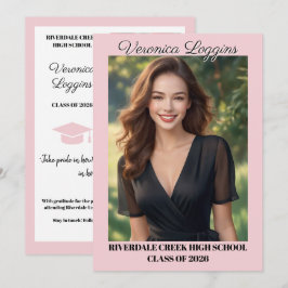 Invitación Classic Graduation Announcement Photo Cards