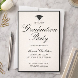 Invitación Classic Graduation Invitations 