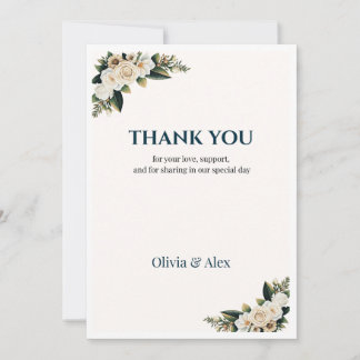 Invitación Classic Greenery Wedding Thank You