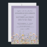 Invitación Classic Lavender Wildflower Floral Wedding<br><div class="desc">Bring a touch of natural elegance to your wedding with this refined invitation design, featuring soft shades of lavender purple across the background for a romantic, timeless look. The layered lavender tones create a gentle gradient effect, giving the design a dreamy, airy feel from front to back. Delicate wildflowers create...</div>