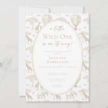Classic Little Wild One Baby Shower Toile