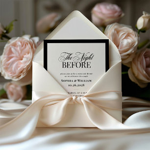 Invitación Classic Luxe   Cena de ensayo elegante
