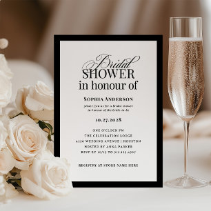 Invitación Classic Luxe   Ducha nupcial con ortografía BRITÁN