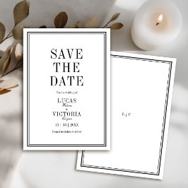 Invitación Classic Minimalist Wedding Save the Date