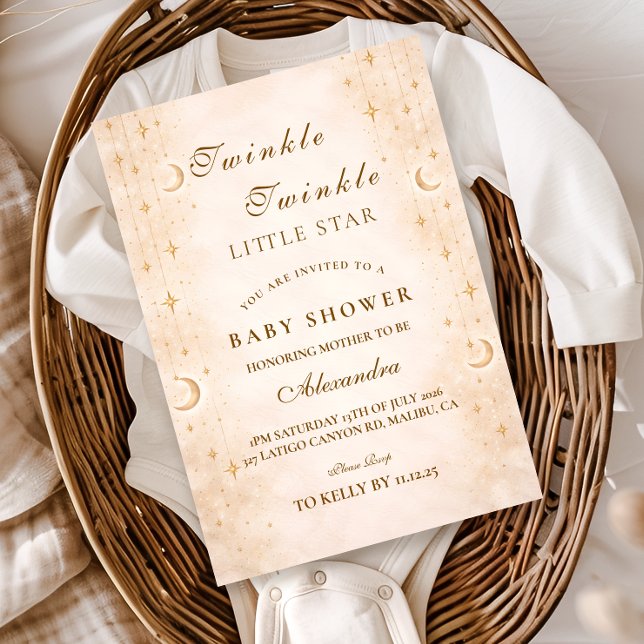 Invitación Classic Moonlight Baby Shower (Subido por el creador)