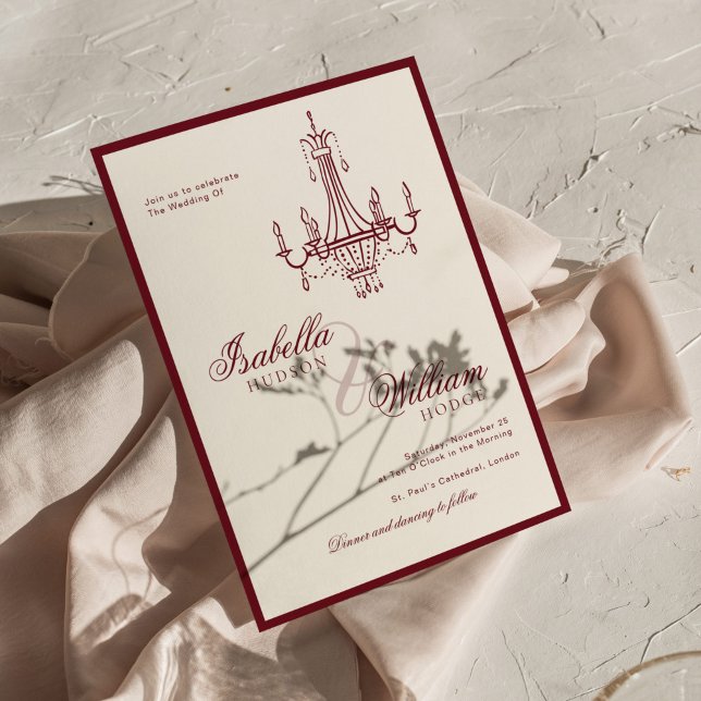 Invitación Classic Old Money Ivory Retro Timeless Wedding (Subido por el creador)