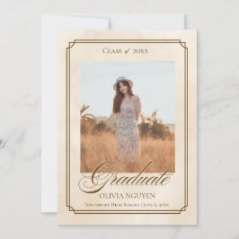 Invitación Classic Photo Graduation Announcement Invitation