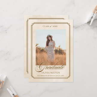 Invitación Classic Photo Graduation Announcement Invitation
