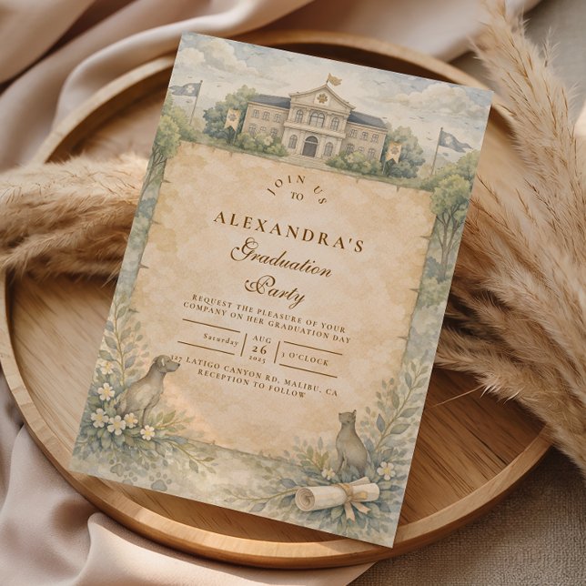Invitación Classic Veterinary School Graduation (Subido por el creador)