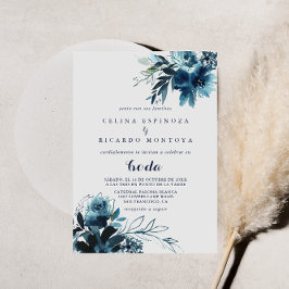 Invitación Classic Watercolor Floral Spanish Wedding