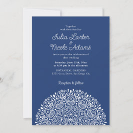 Invitación Classical Ornate Art Deco Style Mandala Wedding