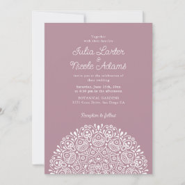Invitación Classical Ornate Art Deco Style Mandala Wedding