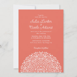 Invitación Classical Ornate Art Deco Style Mandala Wedding