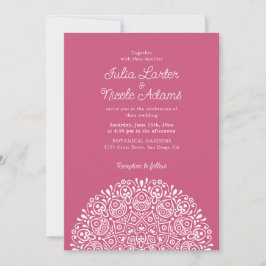 Invitación Classical Ornate Art Deco Style Mandala Wedding