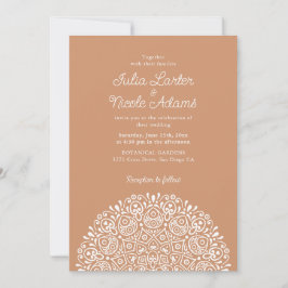 Invitación Classical Ornate Art Deco Style Mandala Wedding
