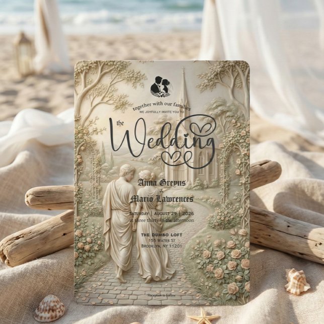 Invitación Classical Romantic Old World Chapel Wedding (Subido por el creador)