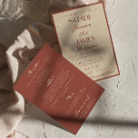 Invitación Classy Auburn Copper Old Money All In One Wedding<br><div class="desc">This wedding invitation is perfect for your wedding if you are looking for an elegant unique and easy editable invitation .An elegant unique luxurious auburn and copper double sided wedding template invitation. as you see it features a copper old money background. And classy Parisian font in auburn old money bright...</div>