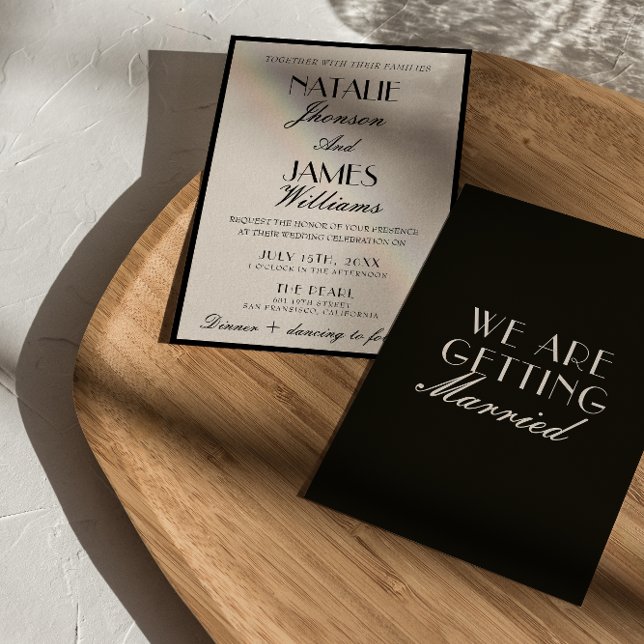 Invitación Classy Black White Old Money Luxury Fancy Wedding (Subido por el creador)