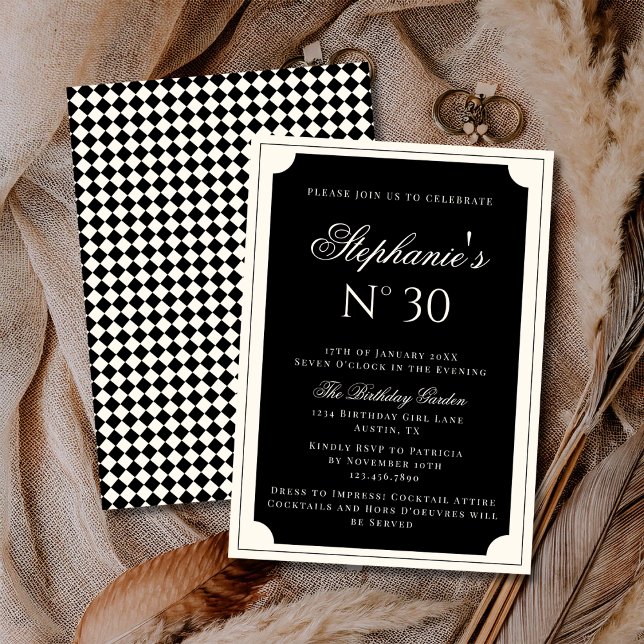 Invitación Classy Elegant Vintage Old Money Birthday Party (Subido por el creador)