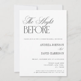 Invitación Classy Old Money The Night Before Rehearsal Dinner
