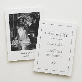Invitación Classy Old Money Wedding Save the Date Photo
