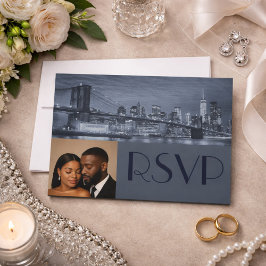 Invitación Classy & Timeless NYC Wedding RSVP 