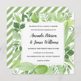 Invitación Classy Watercolor salvaje pradera verde Boda