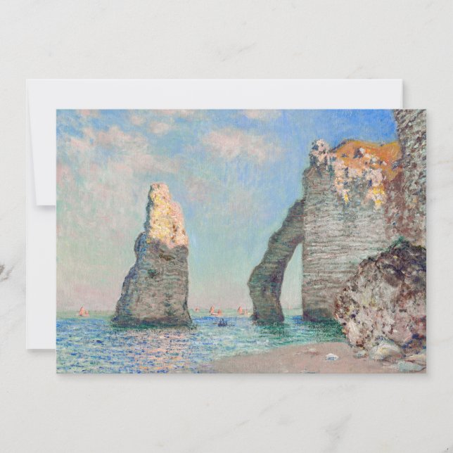 Invitación Claude Monet - Acantilados en Etretat (Anverso)