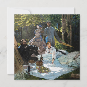 Invitación Claude Monet - Almuerzo en la hierba, panel derech