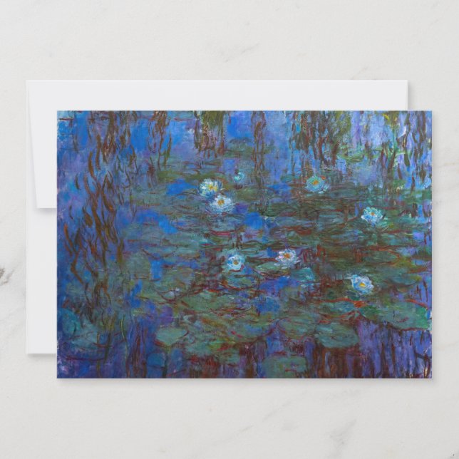 Invitación Claude Monet - Blue Water Lilies (Anverso)
