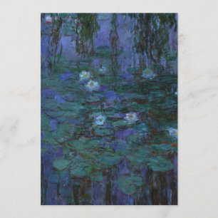 Invitación Claude Monet - Blue Water Lilis