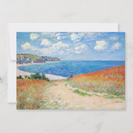 Invitación Claude Monet - Camino en campos de trigo en Pourvi