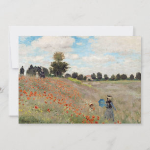 Invitación Claude Monet - Campo de amapola