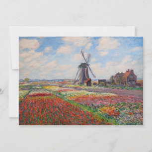 Invitación Claude Monet - Campo de Tulipanes en Holanda