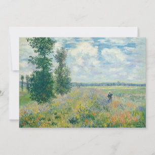 Invitación Claude Monet - Campos de amapola cerca de Argenteu