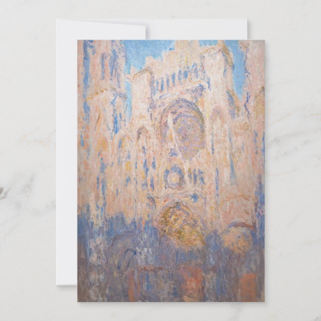 Invitación Claude Monet - Catedral de Rouen al atardecer (Anverso)