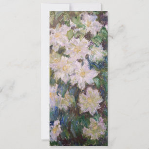 Invitación Claude Monet - Clemátides blancas
