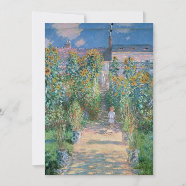 Invitación Claude Monet - El jardín del artista en Vétheuil (Anverso)