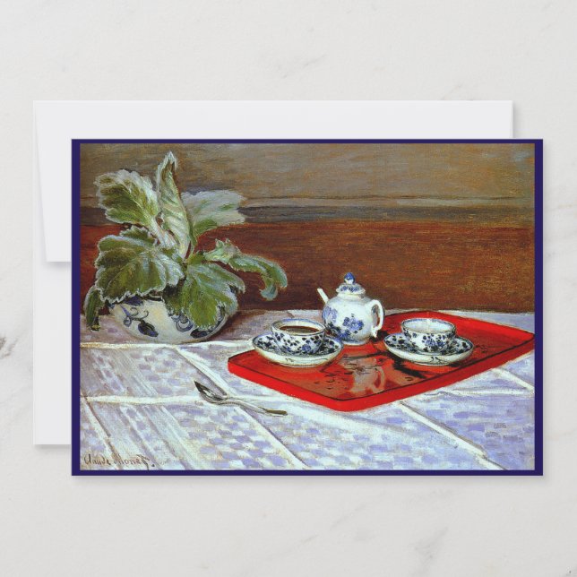 Invitación Claude Monet - El Juego de Té, (Anverso)