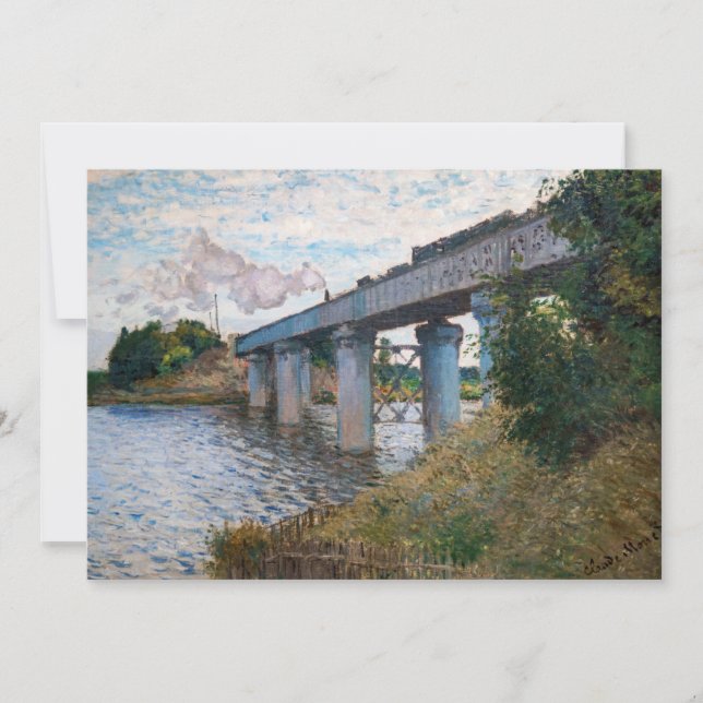 Invitación Claude Monet - El puente ferroviario en Argenteuil (Anverso)